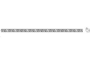 Молдинг RODECOR 04077RD из гипса (20*10*2000 мм)