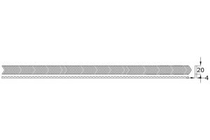 Молдинг RODECOR 04110RD из гипса (20*4*2000 мм)
