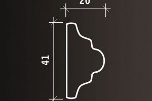Молдинг RODECOR 04308RD из полиуретана (41*20*2000 мм)