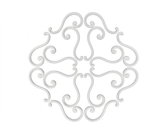 Розетка потолочная RODECOR Шинуазри 87519CN 542*542 мм из полимерного гипса