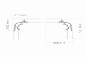 Узел RODECOR Рококо 66096RC из полимерного гипса