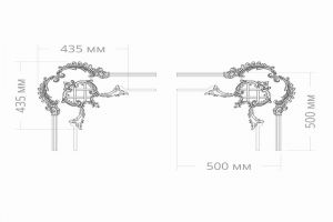 Узел RODECOR Рококо 66100RC из полимерного гипса