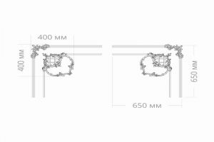 Узел RODECOR Рококо 66101RC из полимерного гипса