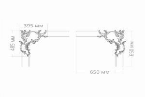 Узел RODECOR Рококо 66103RC из полимерного гипса