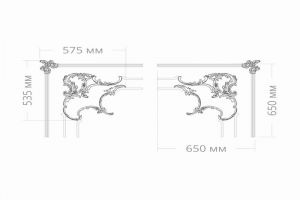Узел RODECOR Рококо 66104RC из полимерного гипса