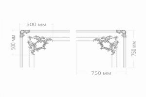 Узел RODECOR Рококо 66105RC из полимерного гипса