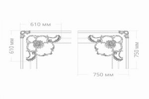 Узел RODECOR Рококо 66108RC из полимерного гипса