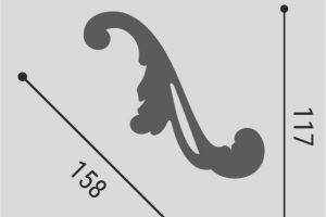 Декоративный угол Bello Deco М26У4 (2 шт.) к молдингу М26 из полистирола
