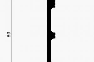 Плинтус напольный Decor Dizayn 708-90SH из полистирола