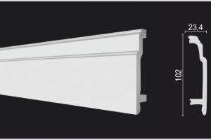 Плинтус напольный Decor Dizayn DD102 из полистирола