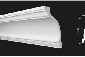 Карниз потолочный Decor-Dizayn DD521 из полистирола