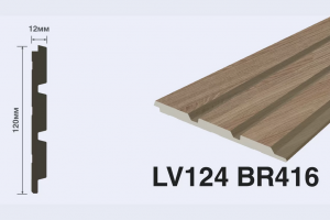 Панель Hi Wood LV124 BR416 из полистирола 120*12*2700 мм