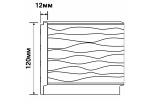 Панель Hi Wood LV127W BU22K из полистирола 120*12*2700 мм