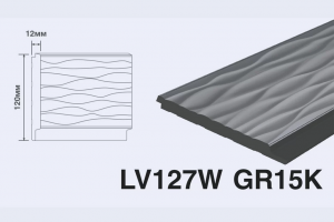 Панель Hi Wood LV127W GR15K из полистирола 120*12*2700 мм