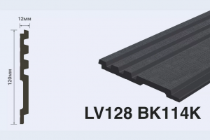Панель Hi Wood LV128 BK114K из полистирола 120*12*2700 мм
