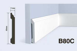 Плинтус напольный HiWood B80C из полистирола