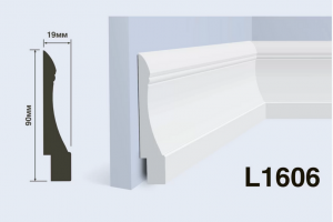 Плинтус напольный HiWood L1606 из полистирола