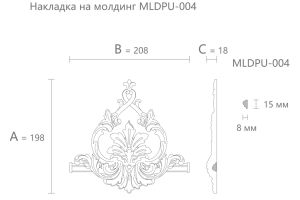 Декоративный элемент Stavros MLDPU-4-2.1 из полиуретана