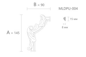 Декоративный элемент Stavros MLDPU-4U-2.1L из полиуретана