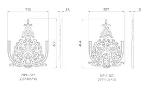 Декоративный элемент Stavros NPU-382-2 из полиуретана
