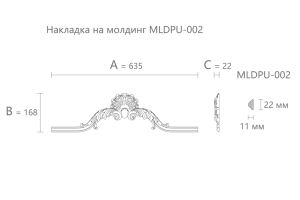 Декоративный элемент Stavros NPU.VRS-001-1 из полиуретана