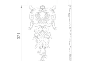 Декоративный элемент Stavros NPU.VRS-005 из полиуретана