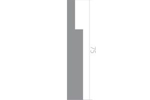 Плинтус напольный UltraWood Base 7512 i из ЛДФ (2000x75x12 мм)
