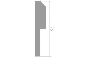 Наличник UltraWood N 0009 из ЛДФ (75х15х2440 мм)