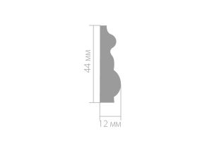 Молдинг UltraWood U 0008 из ЛДФ (44х12х2000 мм)