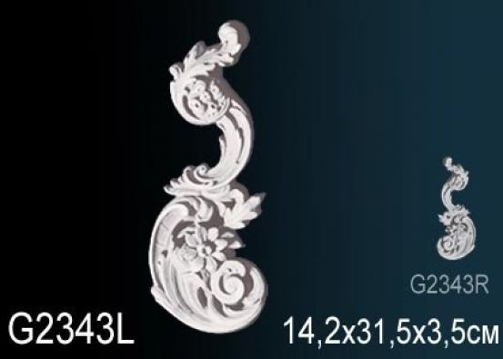 Декоративный элемент из полиуретана Perfect (G 2343L)