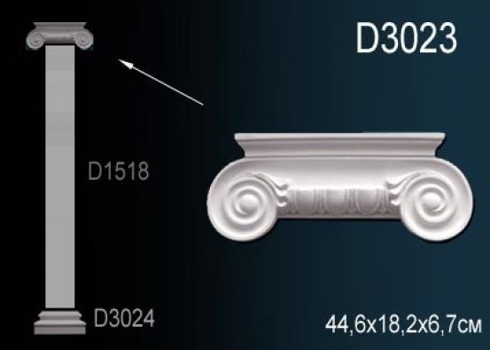 Капитель из полиуретана Perfect (D 3023)