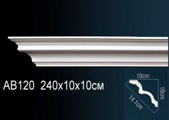 Карниз потолочный из полиуретана Perfect (AB 120 F)