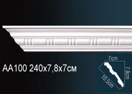 Карниз потолочный из полиуретана Perfect (AA 100 F)