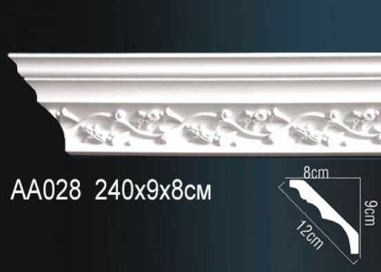 Карниз потолочный из полиуретана Perfect (AA 028 F)