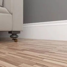 Плинтус белый напольный UltraWood Base 0005 p из ЛДФ (2000x219x15 мм)