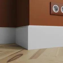 Плинтус белый напольный UltraWood Base 0023 p из ЛДФ (2000x120x12 мм)