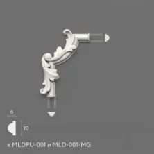 Декоративный элемент Stavros MLDPU-1U-2.1L из полиуретана