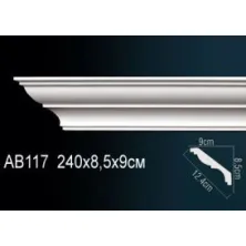 Карниз потолочный из полиуретана Perfect (AB 117 F)