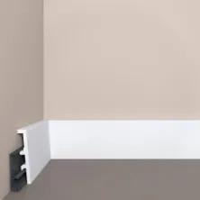 Плинтус напольный Bello Deco XPS П27 из полистирола с монтажной планкой
