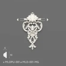 Декоративный элемент Stavros MLDPU-1-1.1 из полиуретана