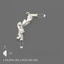 Декоративный элемент Stavros MLDPU-1U-2.1L из полиуретана
