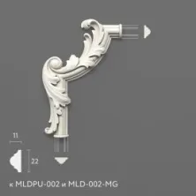 Декоративный элемент Stavros MLDPU-2U-2.1L из полиуретана