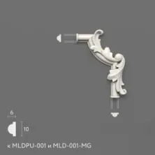 Декоративный элемент Stavros MLDPU-1U-2.1R из полиуретана
