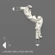 Декоративный элемент Stavros MLDPU-2U-2.1R из полиуретана