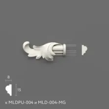Декоративный элемент Stavros NPU-402.1L из полиуретана