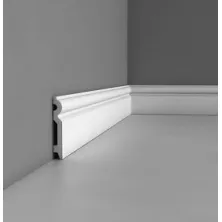Плинтус напольный Orac Decor SX137 из дюрополимера с кабель-каналом
