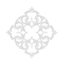 Розетка потолочная RODECOR Рококо 87035RC из полимерного гипса