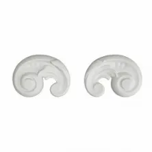 Окончания к молдингу RODECOR Рококо 05010CN из гипса (80*60*16 мм) пара
