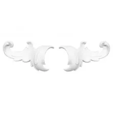 Окончания к молдингу RODECOR Рококо 05301RC из гипса (57*103*24 мм) пара
