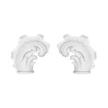 Окончания к молдингу RODECOR Рококо 06322RC из гипса (70*70*15 мм) пара